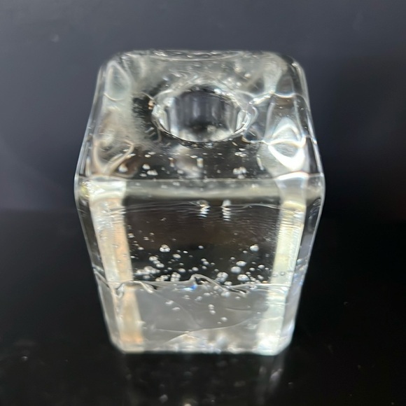 Small Iittala Arkipelago Candle Holder Vintage MCM  Clear Glass Pillar - Picture 2 of 9